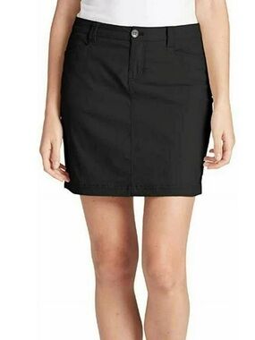 Eddie Bauer Adventurer 2.0 Women's 12 Black Active Skort 50 UPF Pockets EUC